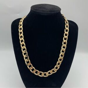 House of Harlow 1960 Chunky Gold Curb Chain Necklace NIB